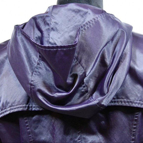 Jessica Simpson Rain Trench Coat Purple Size S - Picture 4 of 8
